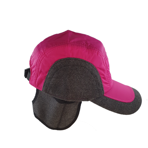 護耳球帽粉紅色